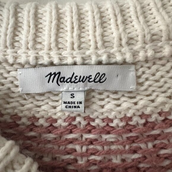 Madewell Fair Isle Keaton Pullover Sweater S Alpaca Blend Boho Soft Cozy Winter - Picture 3 of 6